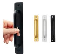 BIMRTGXR Manija de puerta corredera, manija de puerta de empuje de aleación de aluminio for puerta, puerta de baño, manijas de ventana de puerta no perforada, agarre de puertas de madera(Silver)