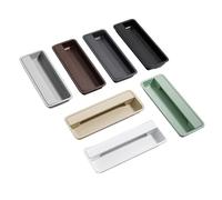 BIMRTGXR Manija oculta de puerta corredera moderna, hebilla incrustada ranurada, tiradores for muebles, tirador de armario, perillas ocultas for armario de cocina(Matte Black 57mm)