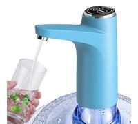 BIMVER Dispensador de agua para botella de 5 galones, bomba de agua cuantitativa de 600 ml, luz de alimentación de 2 colores, bomba de botella de carga USB portátil, dispensador multiusos para