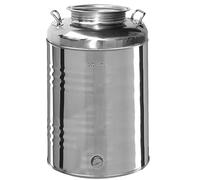 BIN BARRIL DE CONTENEDORES DE ACERO INOXIDABLE PARA ACEITE "OLIVARI" LT. 50.
