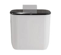 Bin De Basura De Han-Ging Con Tapa, Gestión Eficiente De Residuos, 1 Conjunto, Contenedor De Compacta, Lata De Basura Montada En La Pared, Fácil De Limpiar, Compacta Pero Espaciosa, Para El Hog