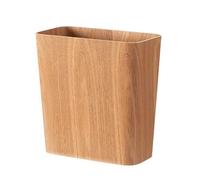 Bin de Papel de residuos de Madera, Rectangular Slimline Trash Can Waste Bin Bask Bass Basket para baño, Dormitorio, Sala de Estar, Oficina y hogar, con Clip de Bolsa (b)