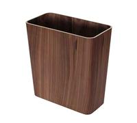Bin de Papel de residuos de Madera, Rectangular Slimline Trash Can Waste Bin Bask Can Basket para el baño, el Dormitorio, la Sala de Estar, la Oficina y el hogar, con Clip de Bolsa (a)