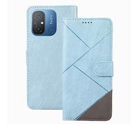 binandteam Funda Compatible con Xiaomi Redmi 12C / Redmi 11A,Magnético Carcasa Funda Móvil Billetera Cuero Funda con Tapa Libro Caso Soporte Plegable con Xiaomi Redmi 12C / Redmi 11A - Azul Claro