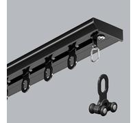 Binario Soffitto Scorrevole per Tende in Alluminio 2.5m/8.2ft Accessori Inclusi Montaggio Facile a Parete e Soffitto Sistema di Tende Silenzioso e Veloce
