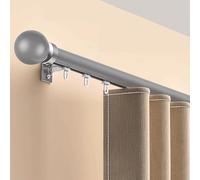 Binario Tende da Parete in Alluminio Facile Installazione con Ruote Silenziose per Soggiorno Camera da Letto Ufficio e Hotel 6.7m/22ft Colore Grigio