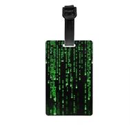 Binary Code The Matrix Program - Etiqueta para equipaje, protección de privacidad, hacker, programador, etiquetas de equipaje, etiquetas de bolsa de viaje, maleta