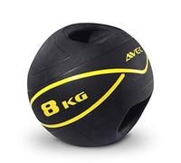 Binaural Rubber Gravity Ball with Non-Slip Handle Fitness Ball for Squat Push-ups 3kg/4kg/5kg/6kg/7kg/8kg/9kg/10kg(Size:7kg) (8kg)