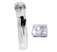 Binder Clip Stapler - 45 Sheets Capacity Paper Clip Dispenser, With 50 Metal Refills Reusable Travel Stapler | For Teacher, Office, School, Classroom, Home, Craft, Desk, Book