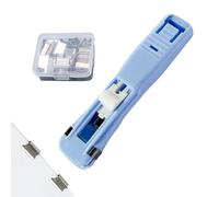 Binder Clip Stapler, Document Binding Stapler, 45 hojas de capacidad File Clamp Fastener with 50 Metal Refills, Portable Office Accessories for Teachers Students Office School Home Craft