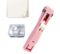 Binder Clip Stapler, Document Binding Stapler, 45 hojas de capacidad File Clamp Fastener with 50 Metal Refills, Portable Office Accessories for Teachers Students Office School Home Craft