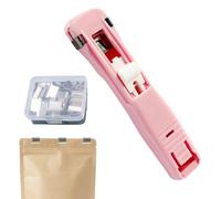 Binder Clip Stapler, File Clamp Fastener, Desktop Stapler with 50 Metal Refills, Reusable Portable Office Tool, Teacher Student Office Desk School Classroom Home, Craft Book Document Organizer