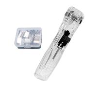 Binder Clip Stapler, Portable File Clamp Fastener, 45 Sheet Capacity File Clamp Fastener for Easy Paper Organization, Includes 50 Metal Refills, Reusable Portable Desktop Stapler for Office School