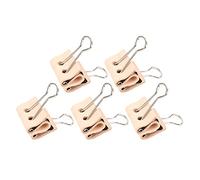 Binder Clips Lightweight Portable Stainless Steel Leather Wrapped Clamps for Craft DIY Office Home School Use Set of 5 Christmas Gifts