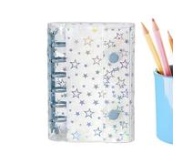 Binder Cover - A7 Glitter Star Planner Shell, Budget Binder Organizer | Durable Cash Envelope Journal Album Protector, Decorative Binders Cover Sleeve For Loose Leaf Planner Notebook Folder Use