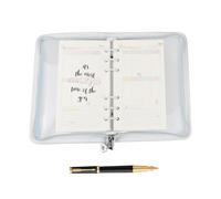 Binder Diary Cover - 6 Rings Clear PVC Zipper Binder, 10x7 inch Budget Protector & Planner Cover, Waterproof Personal Organizer for School, Business & Wedding Planning, Refillable