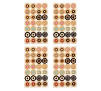 Binder Hole Stickers - Self Adhesive Paper Reinforcement Labels 4 Sheets