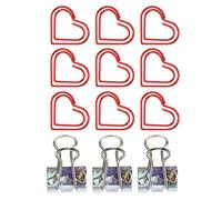Binder Paper Clips Metal Clamps Stylish Durable Organize Documents Envelopes Flyers Posters for Office School Home Use 15MM 5 Boxes Set (Red Heart)