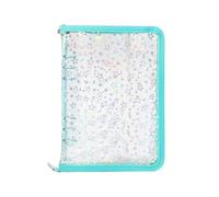 Binder recargable: una carpeta de papel de 9.84 pulgadas para documento, organización con colección de calcomanías con cremallera, libro de uso múltiple para tarjetas de revista, boletos, recibos, esc