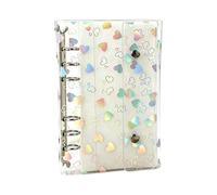 Binder Shell - Transparent Refillable Universal PVC Notebook Binder Planner Cover for Travel Diary, Commuting, Business Trips Office Document Organizer Journal Cover 4.9×3.4in