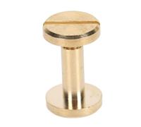 Binding Rivet Brass Round Flat Head Rivet Screw Set Strong Fastening for Belts Bags Wallets Leather Fabric Jackets DIY Craft 50 Sets 10mm Christmas Gifts (10x10mm)