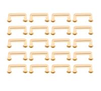 Binding Rivets Set 20 Stück Flache Bogenbrücken Nieten und Kreuzschrauben für Lederarbeiten Gürtel Taschen Geldbörsen Dekoration aus Zinklegierung 20x7x7mm (Oro)