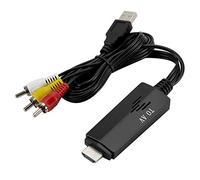 Bindpo Adaptador HDMI a AV, HDMI Macho a 3 Pines Macho Cable 480i 576i Video Converter para para computadora portátil para TV