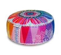 Bine Brändle Cojín de meditación de mandala, cojín de yoga, cojín de suelo, altura de asiento ideal, 15 cm, cojín interior con relleno de espelta ajustable, certificado GOTS, funda de algodón (flor