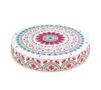 Bine Brändle - Cojines coloridos - Redondo 38 x 6 cm - Gran selección - Mandalas - Flores - Nenúfares - Arco iris - Cojines para salón y jardín - Cojín de suelo infantil
