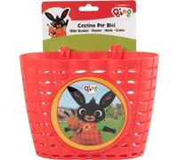 Tataway Cesta de Almacenamiento Unisex para Bicicletas con Conejito Bing Rojo para Bicicleta