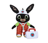 BING Famosa Peluche Doctor, con un maletín y Accesorios de médico, Conejito de la Serie, Mide 31 centímetros, es Suave y blandito, Incluye Pegatinas, para niños y niñas de Cualquier Edad, (BNG37000)