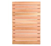 Bingaai Tapete de Ducha de Madera de Cedro, Antideslizante, 60 x 40 cm, Color Madera, Rectangular