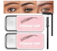 BINGBRUSH Juego de 2 piezas de cera congeladora de cejas, impermeable, de larga duración, realzador de cejas, moldeador, bálsamo de maquillaje de gel transparente para cejas