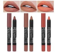 BINGBRUSH - Juego de 3 pintalabios en color mate, pintalabios definitivo para la colección de maquillaje - N