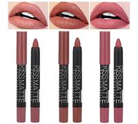 BINGBRUSH - Juego de 3 pintalabios en color mate, pintalabios definitivo para la colección de maquillaje - N