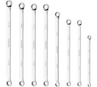 BINGCOBBER - Juego de 8 llaves de ojo dobles mixtas, 8-24 mm extra largas