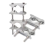 Bingfu 2-Pack Doble Antena Mástil Abrazadera Antióxido de alta Resistencia de Polo a Polo de Montaje Kit de Soporte para 25-50 mm de Siámetro al Aire Libre LoRa WiFi 4G LTE Ham Radio TV CB Antena Pole