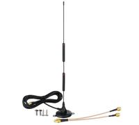 Bingfu Antena 4G LTE Externa 10dBi con Conector SMA Macho y Base Magnética, Cable 3Metros, Cable Divisor SMA para LTE Router, Hotspot, Dispositivos IoT y Puerta de Enlace Celular