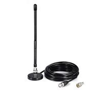 Bingfu Antena CB 27-MHz Antena de radio CB Soft Whip con base magnética de montaje BNC PL259 Compatible con Cobra Midland Uniden Maxon President Radio CB portátil Escáner de radio móvil