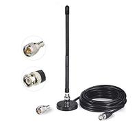 Bingfu Antena CB para vehículo, 27 MHz, látigo suave, base magnética, conector BNC y PL259, compatible con Cobra Midland Uniden Maxon President Camión Camper Coche Radio Escáner Radio Mobile