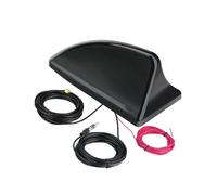 Bingfu Antena Coche Aleta de Tiburón para Recepción Radio FM/AM+ GPS Beidou GNSS, LNA 28dB, Voltaje Amplio 9-16V, Conector SMA, IP65, Compatible con Navegación y Sistemas Estéreo para Camión, Caravana