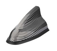 Bingfu Antena Coche Aleta de Tiburón y Fibra de Carbono para Radio Am/FM, Baja Resistencia al Viento, Carcasa ABS Duradera, Antena de Repuesto con Cinta Adhesiva para la Mayoría de los Coches