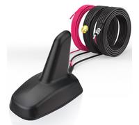 Bingfu Antena Coche Tiburón para Recepción de Señales FM/Am y GPS/BeiDou GNSS, Alta Gain de 28 dB LNA, IP65 Resistente al Agua, 9-16 V CC, para Coche, Camión, Autocaravana, SUV, Color Black