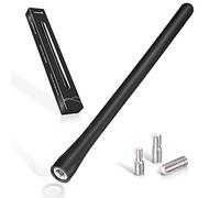 Bingfu Antena Coche Universal Dab FM Radio Antena 19,5 cm Montaje en Techo Goma Corta Reemplazo Mástil para Todos los Coches Camiones SUV Tornillos M4.0 M5.0 M6.0