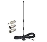 Bingfu Antena DAB FM Base Magnética com 3Metro Cable para Denon Pioneer Marantz Sherwood Interior Digital DAB Radio FM Receptor Estéreo Bluetooth AV Audio Vedio Home Theater Receptor(Con 3 Conectores)