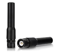 Bingfu Antena de Radioaficionado BNC Macho Banda Dual UHF VHF Antena Flexible (Paquete de 2) Compatible con Radio Portátil de Mano Escáner de Radio Policial Receptor