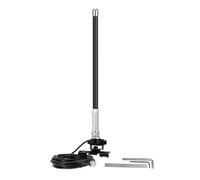 Bingfu Antena Móvil Ham Doble Banda VHF UHF 136-174MHz 400-460MHz 2.5/3.5dBi 35cm con Montaje de Labio para Vehículo y Cable RG58 de 5m con Conector PL259 para Radio Amateur de Coche, Camión y Barco