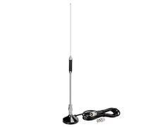 Bingfu Antena Radio CB Antena de 27 MHz con Base Magnética PL259 y Conector Macho BNC Compatible con Cobra Midland Uniden Maxon President Mobile CB Radio Car Truck CB Antenna Kit