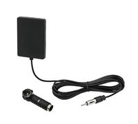 Bingfu Antena Radio Coche, Antena Adhesiva Am FM para Parabrisas con Conector DIN y Cable de 3 Metro, Adaptador ISO, Universal para Unidad Principal de Receptor Estéreo de Vehículo, Camión, SUV