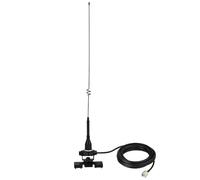 Bingfu Antena Radio Móvil VHF UHF Banda Dual (136-174 MHz y 400-460 MHz), 53cm, con Soporte para Radioaficionado y Conector PL259, Cable de 5m para Radios Bidireccionales y Dispositivos de Amateur